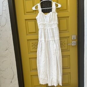 White Eyelet Maxi Dress GapxDoen